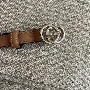 Gucci | Accessories | Gucci Tan Leather Skinny Belt Size 0 
